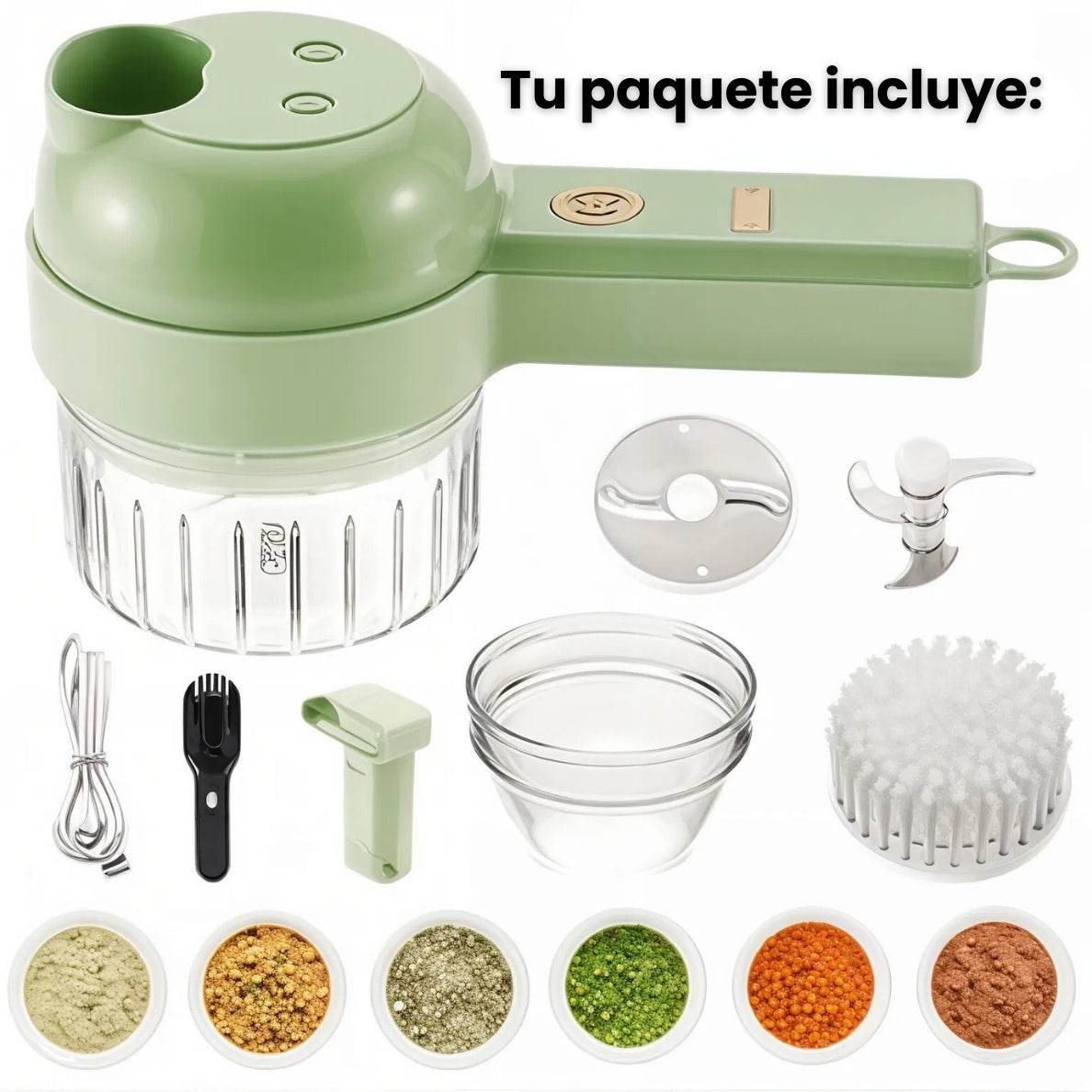 Chopmaster: Cortador de Verduras 4 en 1 Eléctrico